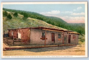 Old Stage Coach Relay Station Santa Fe Santa Fe NM Fred Harvey Phostint Postcard