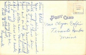 Longfellow Home Cambridge Massachusetts MA Linen Postcard UNP WOB Note Tichnor 