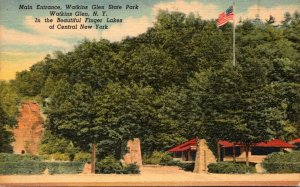 New York Watkins Glen State Park Main Entrance Curteich