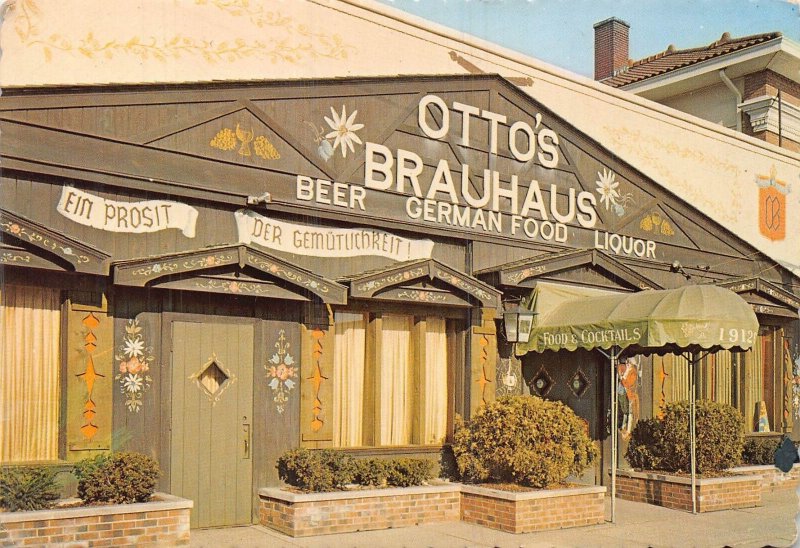 ROCKY RIVER OHIO~OTTO'S BRAUHAUS-BEER-GERMAN FOOD-EIN PROSIT POSTCARD