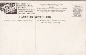 Russell Manitoba Home of JP Laycock Canadian Government Immigration Postcard H61