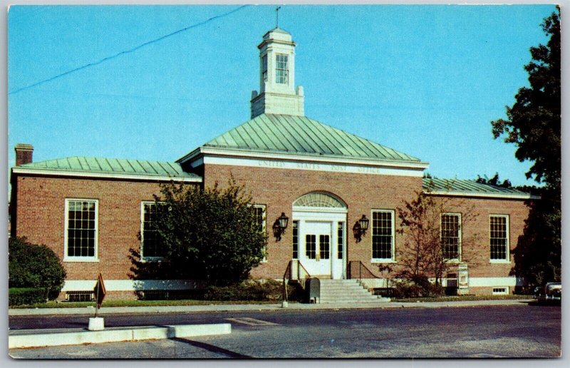 Vtg Norwalk Connecticut CT US Post Office 1950s Chrome View Postcard