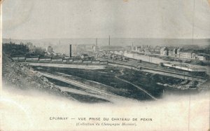 France Epernay Vue Prise DU Chateau De Pékin Vintage Postcard 04.80