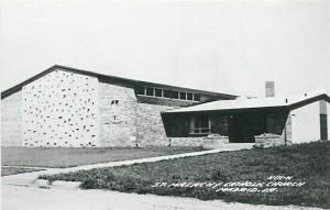 IA, Madrid, Iowa, RPPC, Saint Malachy Catholic Church