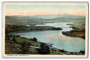 c1920's Mascoma Lake Formation Aerial View Road Forest House Lebanon NH Postcard 