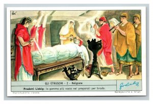 Vintage Liebig Trade Card - Italian - 4 of The Etruscans Civilization Set