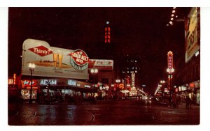 MN - Minneapolis. Seventh Street at Night ca 1950's