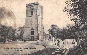 uk13977 st john the baptist parish church crawley  real photo uk