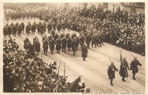 A standard from the Yser military parade in Brussels Belgium postcard