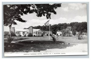 Vintage 1940's Advertising Postcard Marflo Terrace Motel Clinton Connecticut