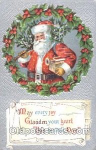 Santa Claus Christmas 1910 light wear close to grade 2, postal used 1910