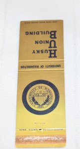 University of Washington Husky Union Building 20 Strike Matchbook Cover