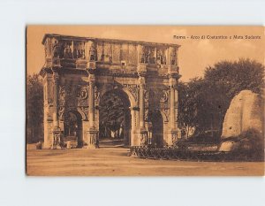 Postcard Arco di Constantino Meta Sudante Rome Italy