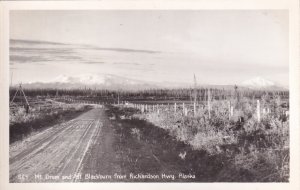 RPPC: Mt Drum & Mt Blackburn from Richardson HIghway, Alaska, mint (61553)