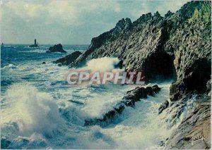 Modern Postcard The Pointe du Raz (Finistere) Brittany Tempete Equinox