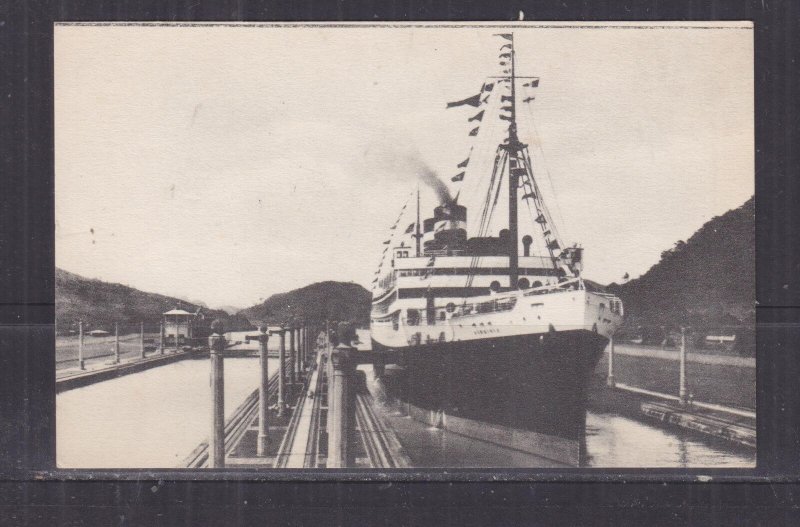 UNITED STATES, SS VIRGINIA, PANAMA CANAL LOCKS, PANAMA PACIFIC LINE, c1935 ppc.