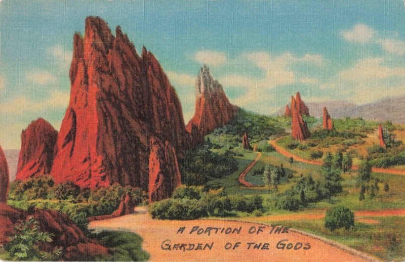 Garden of The Gods Colorado c.1930's Postcard 2T5-591