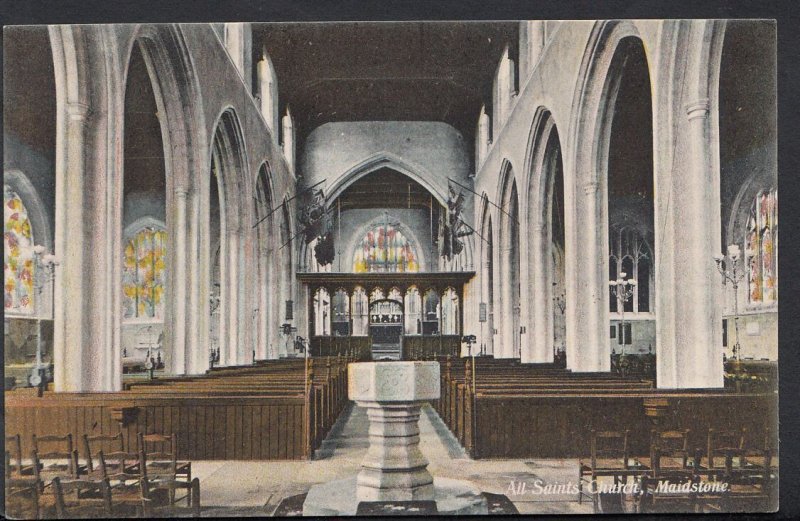 Kent Postcard - All Saints Church, Maidstone      RS2567