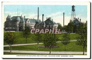 Postcard Old Administration Bulding and Cotages Soldiers Home Sandusky Ohio