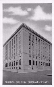 PORTLAND, OR  Oregon       FEDERAL BUILDING      1950 Black & White Postcard