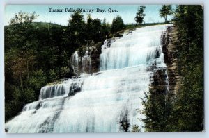 Murray Bay Quebec Canada Postcard View Of Fraser Falls Waterfall c1930's Vintage