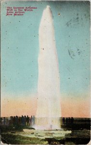 Arthur Lake NM Largest Artesian Well in World Postcard G62 