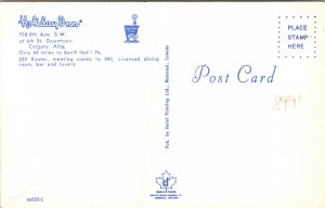 Calgary AB Canada Holiday Inn Postcard unused 1950s