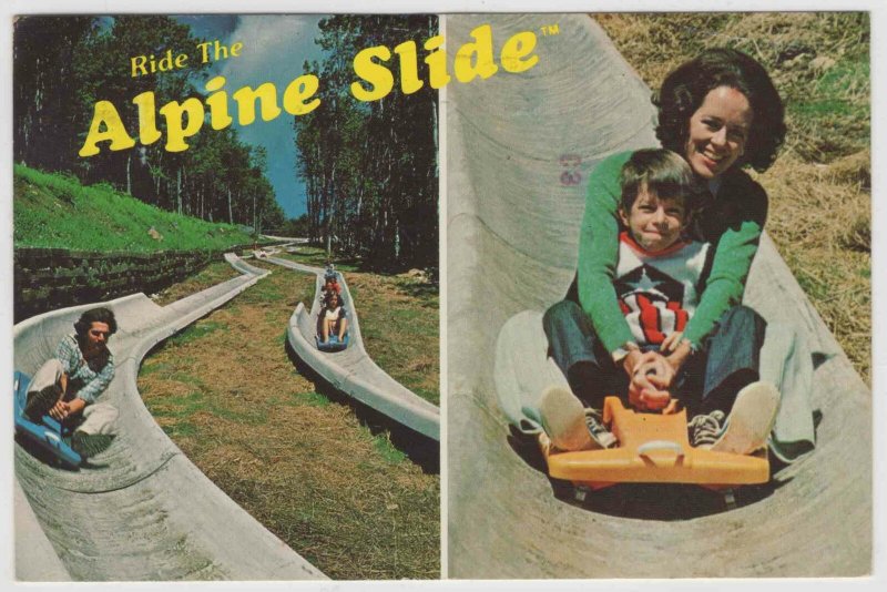 1978 Postcard Seven Springs Mountain Resort Champion Pa Alpine Slide 1970s
