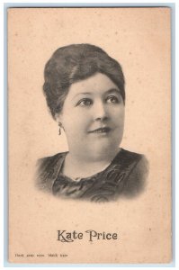 Kate Price Dark Grey Eyes Actress Theater Vaudeville Advertising Postcard