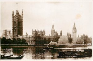 London Thames navigation & sailing Parliament coal barge cruise ship steam