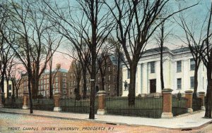 Front Campus, Brown University, Providence, Rhode Island, Early Postcard