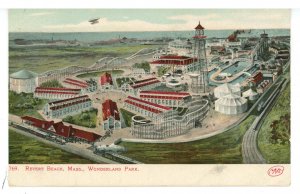 MA - Revere Beach. Wonderland Amusement Park, Aerial View ca 1905