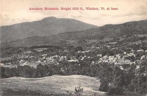 Windsor Vermont Ascutney Mountain Birds Eye View Antique Postcard J70761