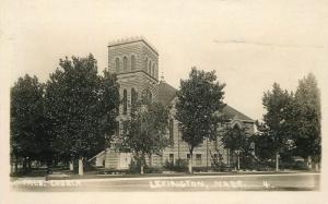 C-1910 LEXINGTON NEBRASKA Presbyterian Church RPPC real photo postcard 3409