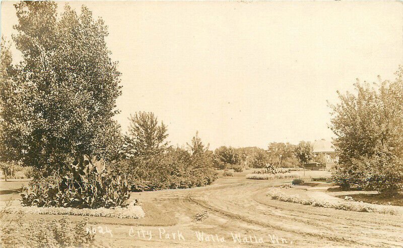 Washington Walla Walla City Park #24 RPPC 1920s Photo Postcard 22-10042