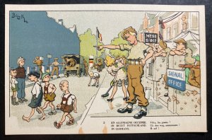 Mint Belgium Picture Postcard Postwar Occupied Germany spin the kids