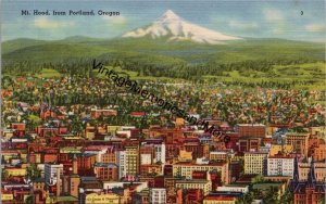 Mt. Hood from Portland Oregon Postcard PC348