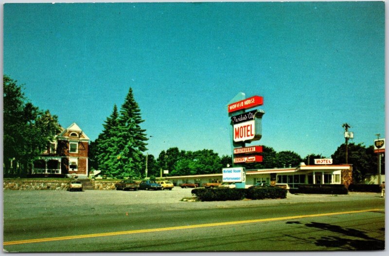 President City Motel Quincy Massachusetts MA Modern Deluxe Room Roadway Postcard
