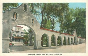 Riverside California Glenwood Mission Inn White Border Postcard