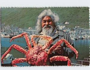 Postcard Alaskan Giant King Crab Alaska USA