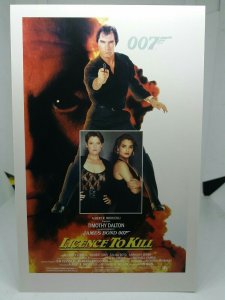 James Bond 007 Postcard US Poster for Licence to Kill 1989