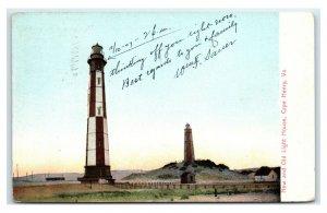 Postcard New & Old Light House, Cape Henry VA 1907 D34