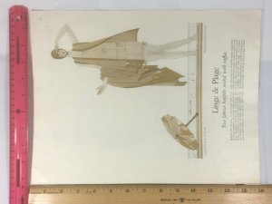 1927 Georges Lapape Drawing Linge De Plage Art Deco Fashion Dress W H Companion 