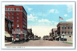 1925 Dakota Avenue Classic Cars Exterior Building Huron South Dakota SD Postcard