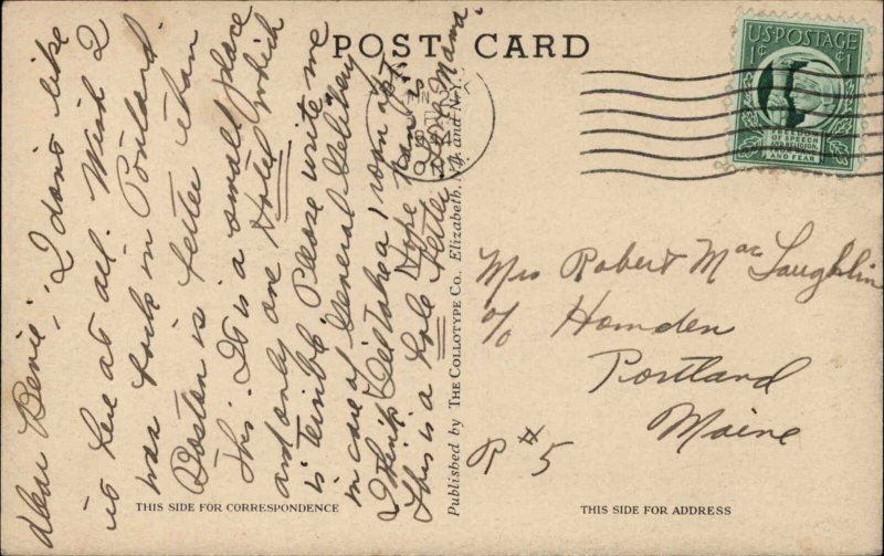 Bristol Connecticut CT Hospital c1930s-40s Postcard