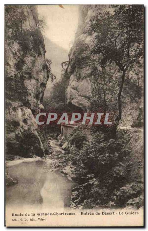 Old Postcard Route Grande Chartreuse Entree The Desert Guiers