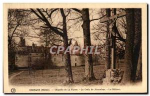 Old Postcard Dormans Marne Chapel Cross of Jerusalem The castle