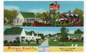 W. Salem, Virginia, Early Views of Windsor Court Motel