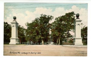 ME - Portland. Deering Oaks Park, Entrance