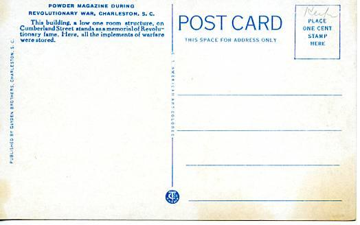 SC - Charleston, Revolutionary War Powder Magazine